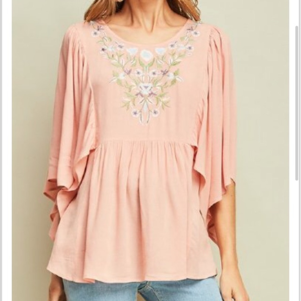 Boho Salmon top